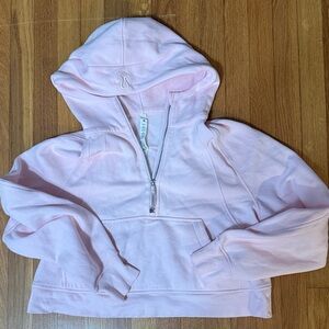 Lululemon Scuba Strawberry Milkshake Light Pink Zip-Up Hoodie